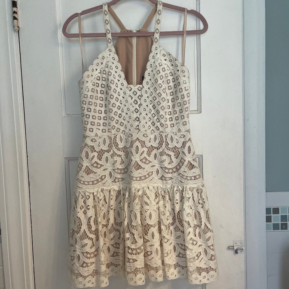 BCBG White Lace Mini Dress